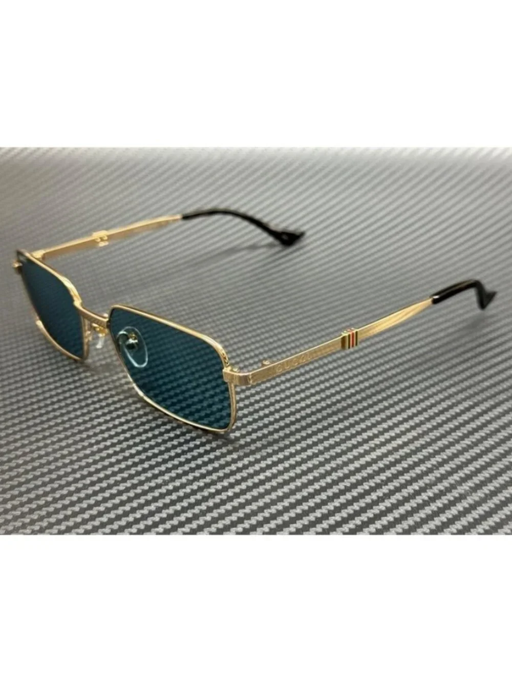 New Gucci Men  Gold Sunglasses 56-18-145
